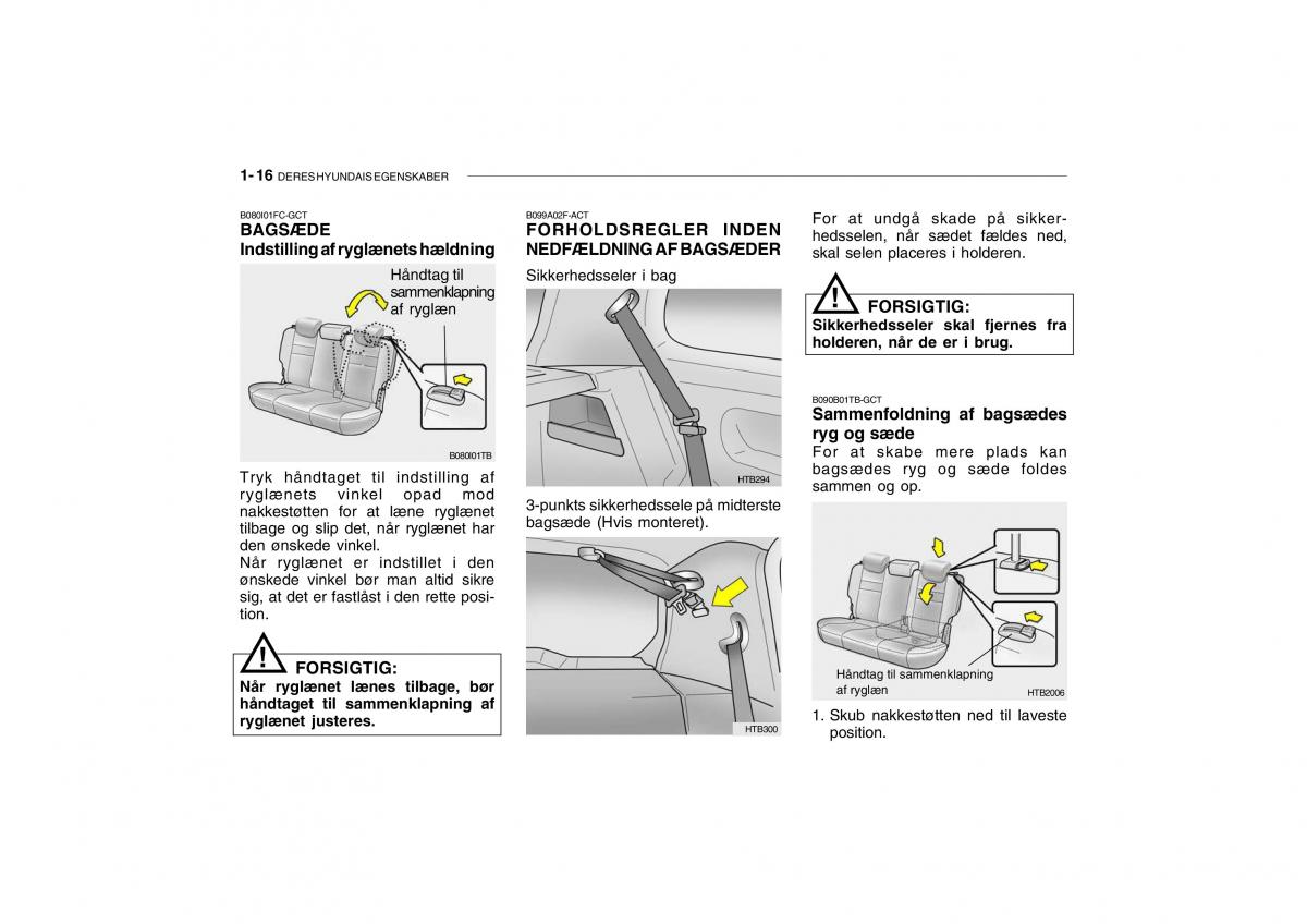 Hyundai Getz Bilens instruktionsbog / page 25