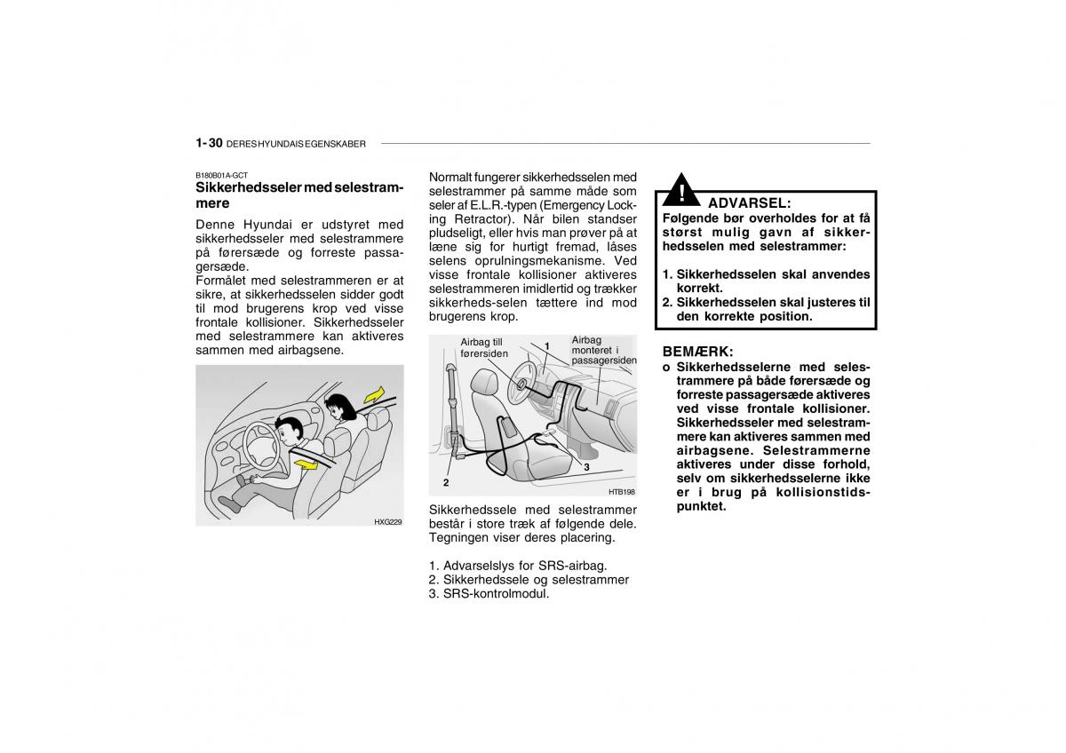 Hyundai Getz Bilens instruktionsbog / page 39