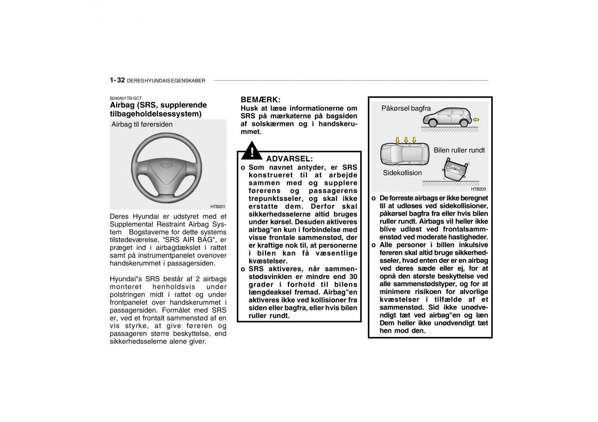 Hyundai Getz Bilens instruktionsbog / page 41