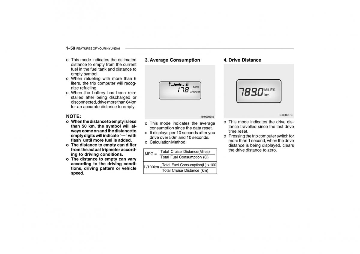 Hyundai Getz owners manual / page 70