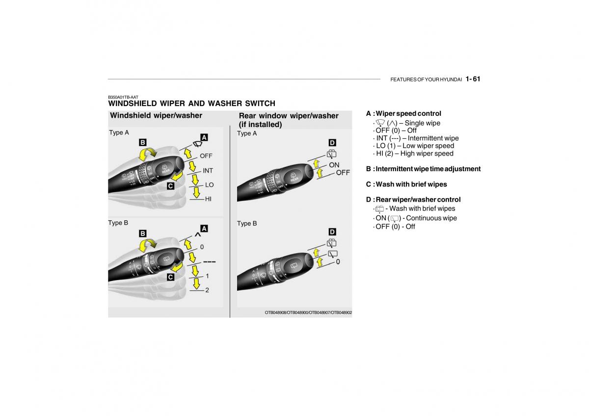 Hyundai Getz owners manual / page 73