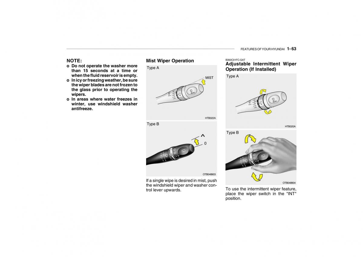 Hyundai Getz owners manual / page 75