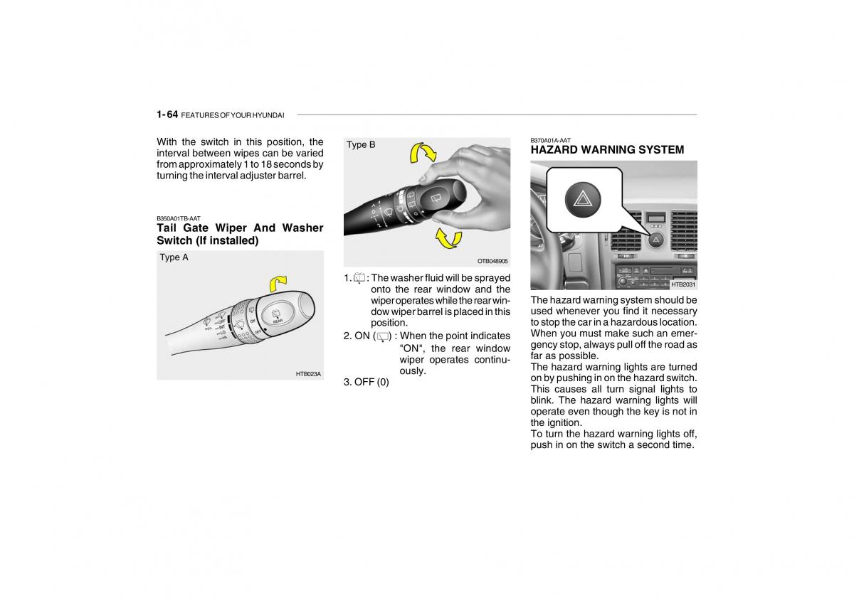 Hyundai Getz owners manual / page 76