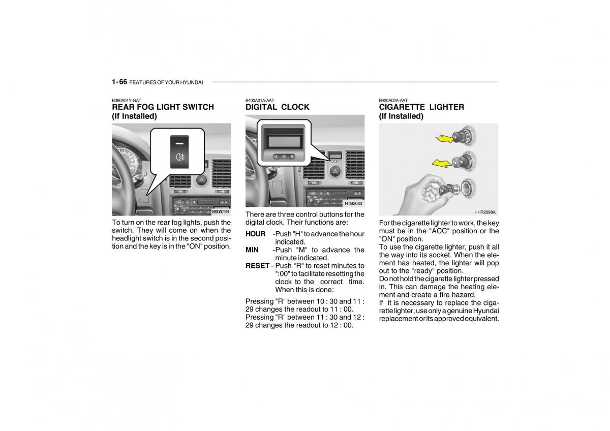 Hyundai Getz owners manual / page 78