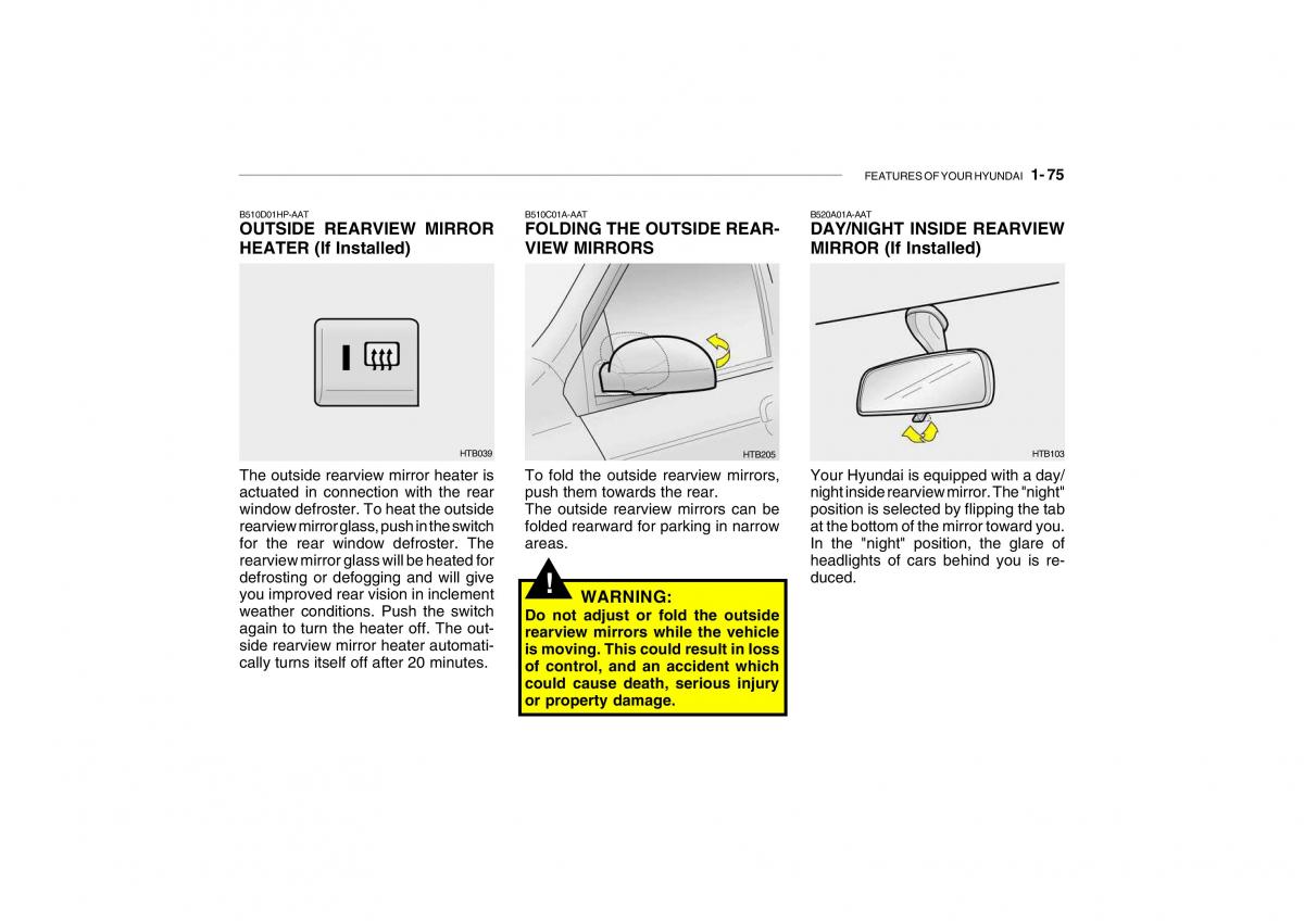 Hyundai Getz owners manual / page 87