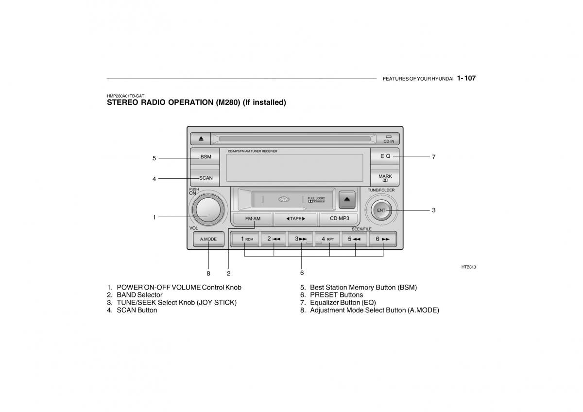 Hyundai Getz owners manual / page 119