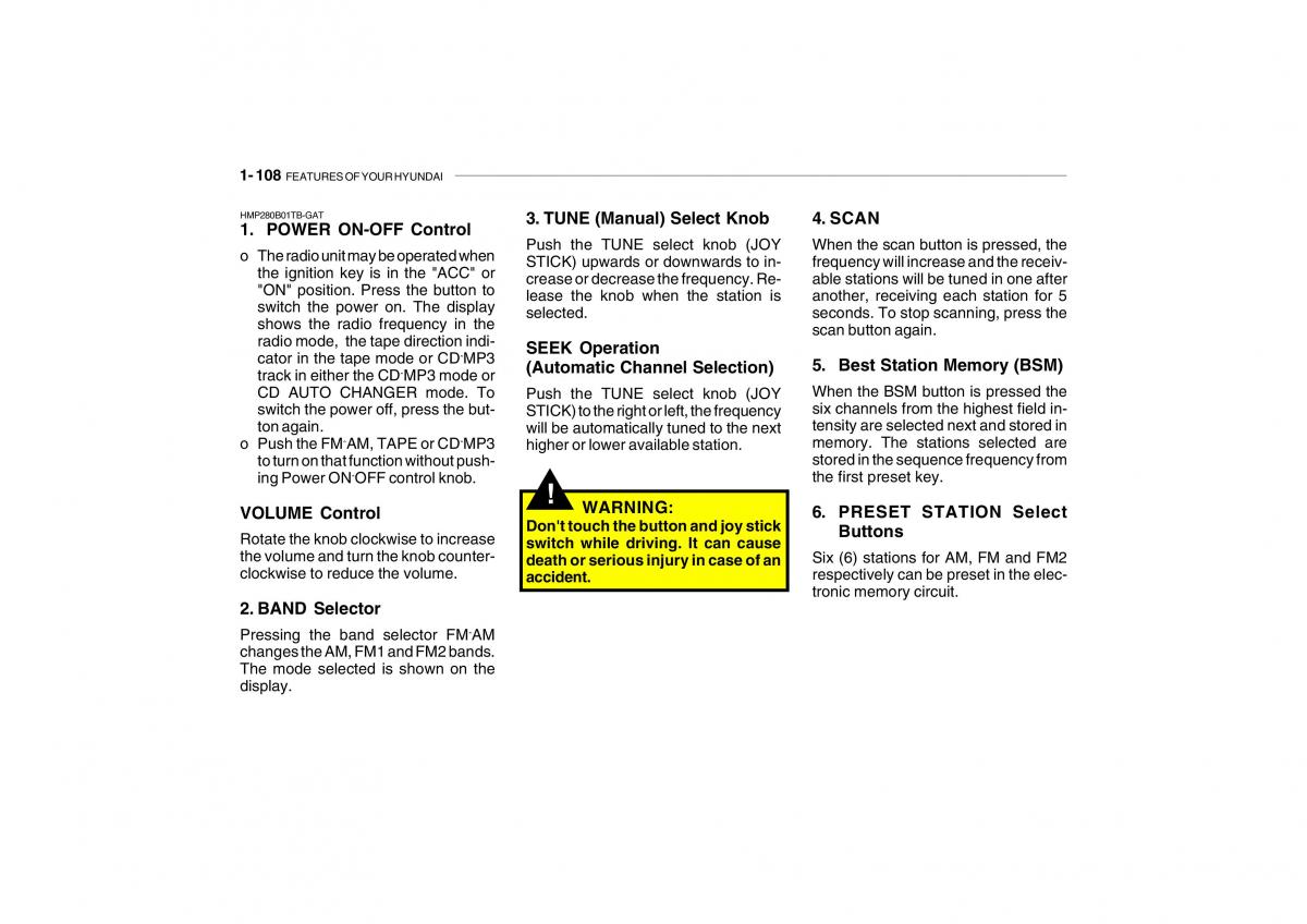 Hyundai Getz owners manual / page 120