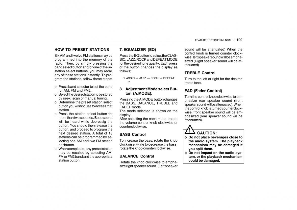 Hyundai Getz owners manual / page 121