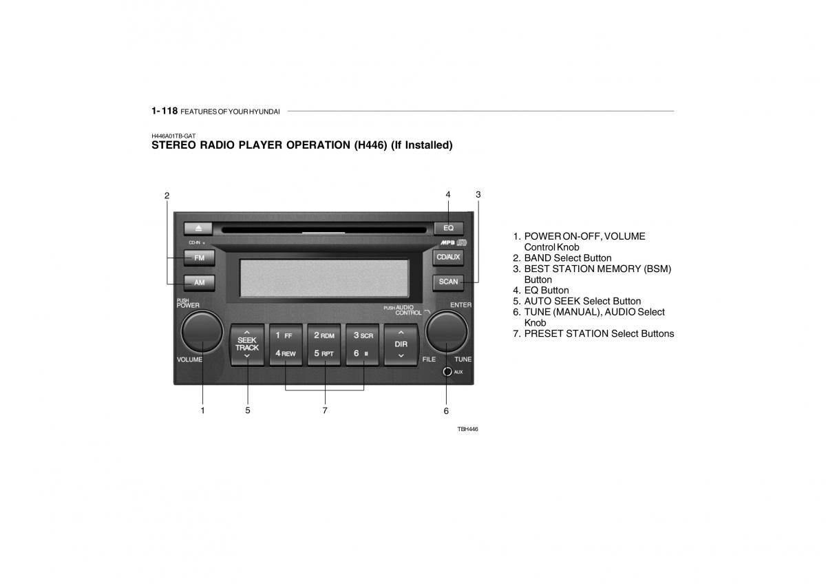 Hyundai Getz owners manual / page 130