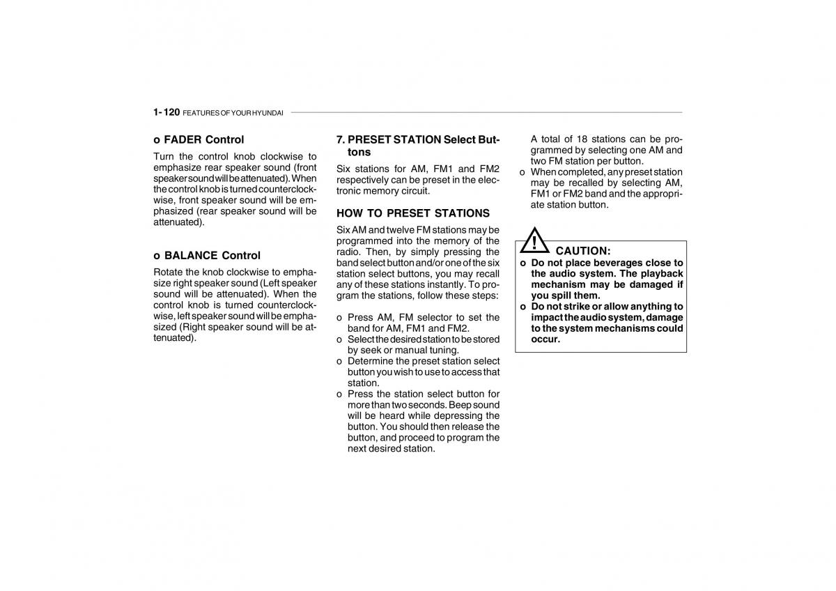 Hyundai Getz owners manual / page 132