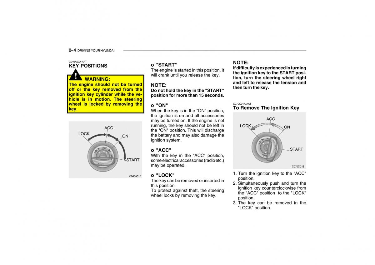 Hyundai Getz owners manual / page 144