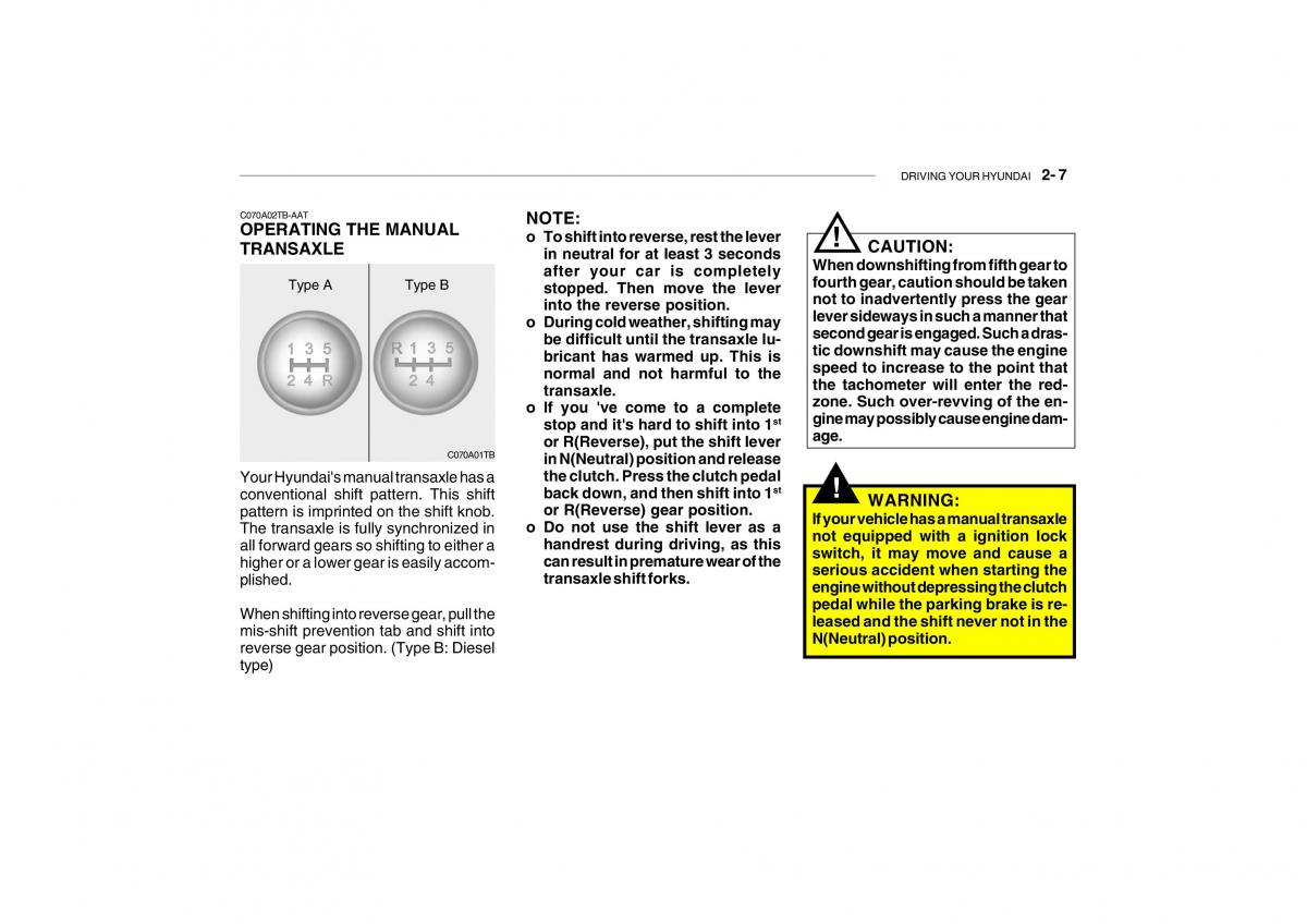 Hyundai Getz owners manual / page 147