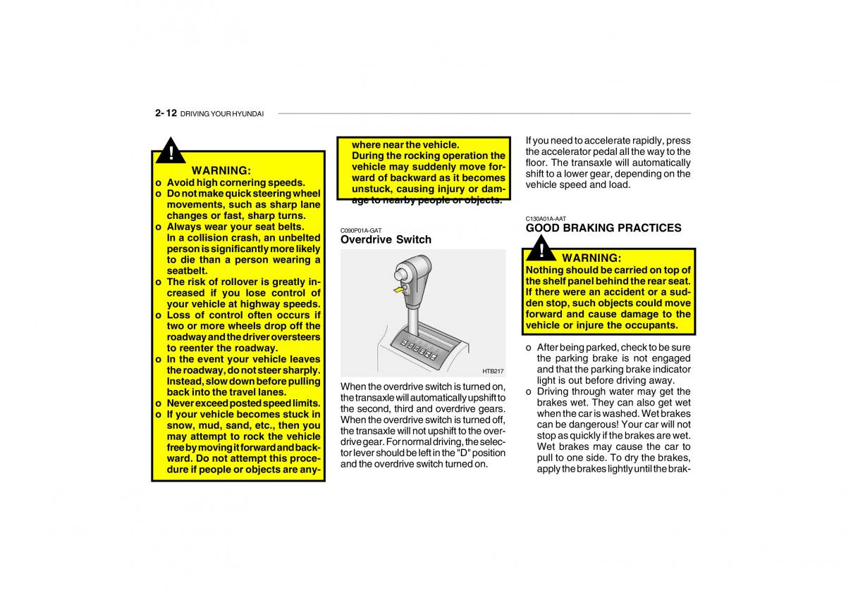 Hyundai Getz owners manual / page 152