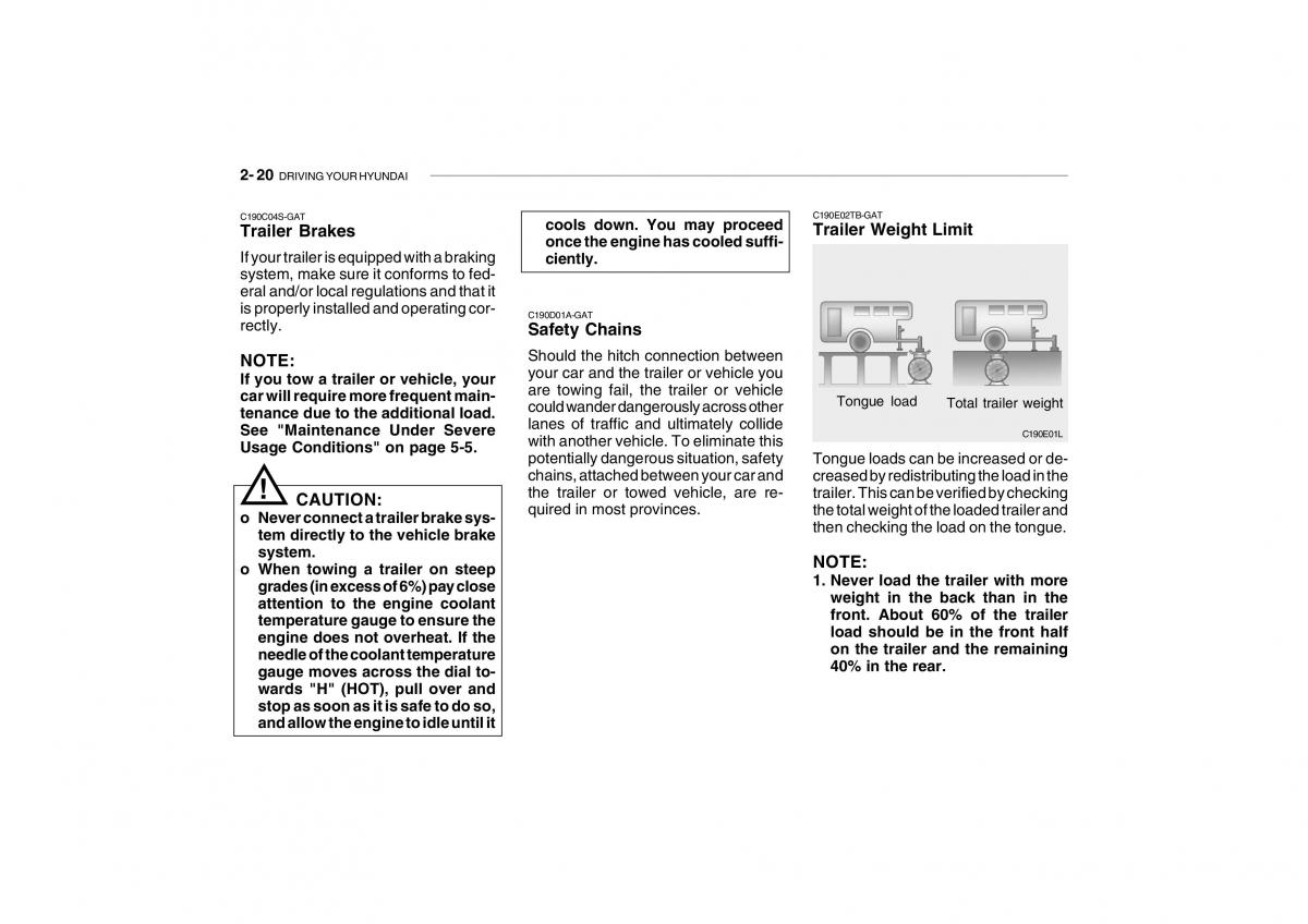 Hyundai Getz owners manual / page 160