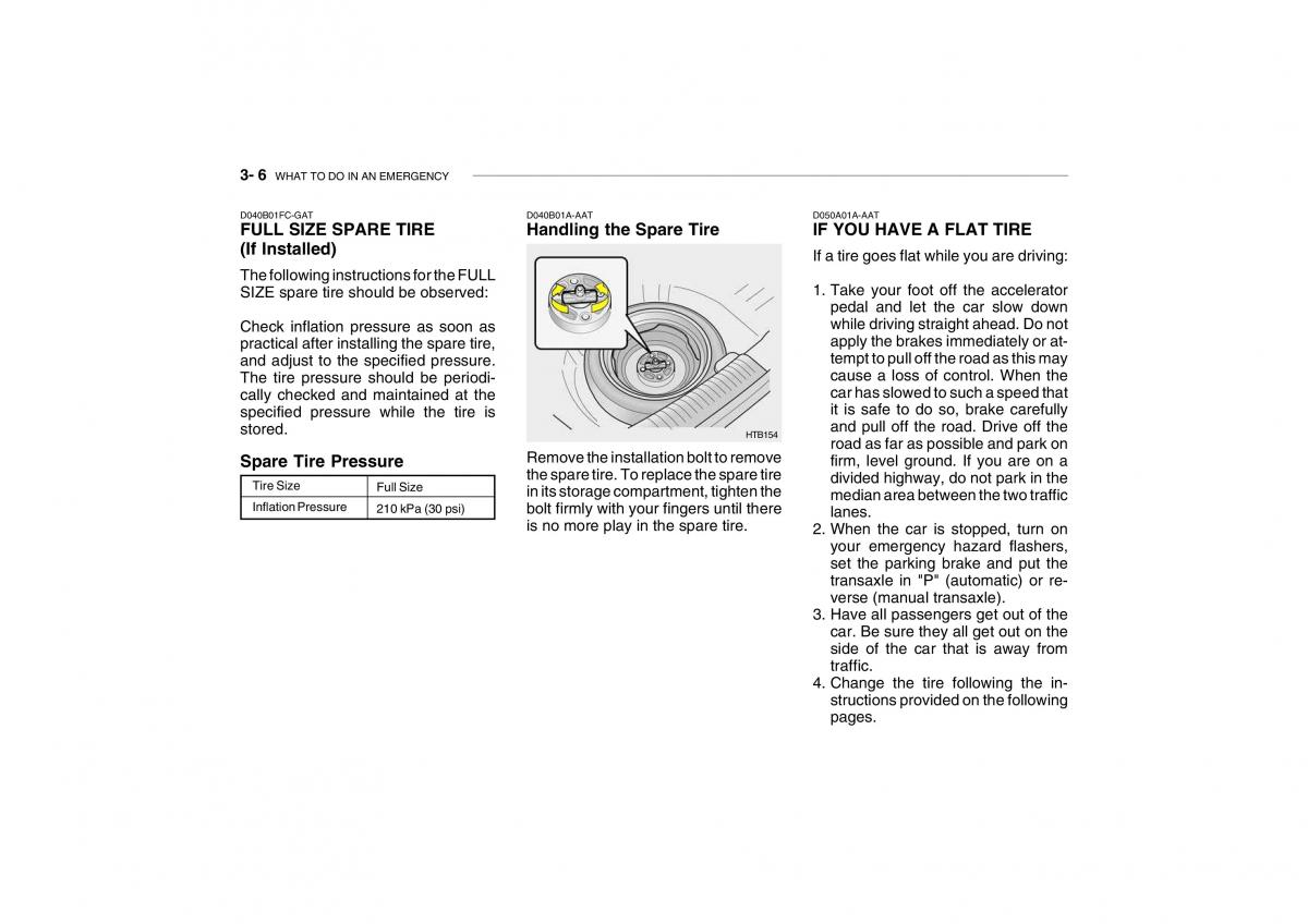 Hyundai Getz owners manual / page 169