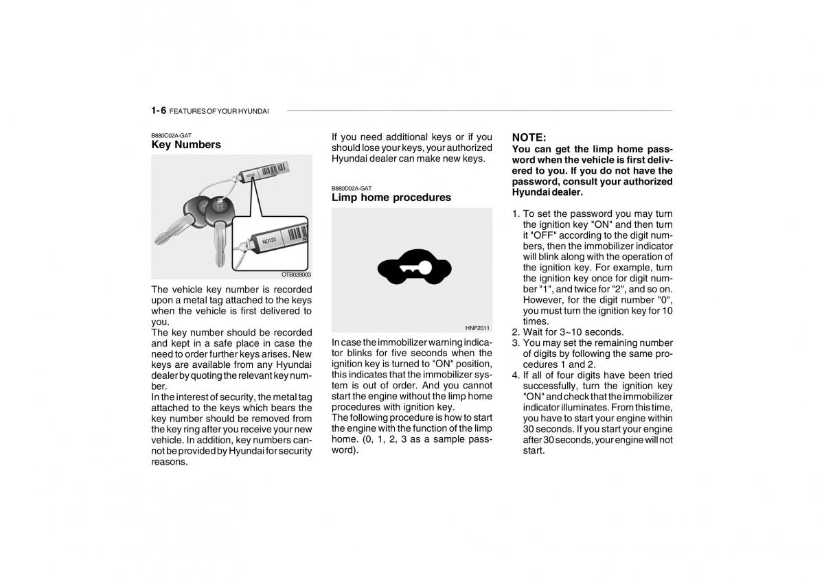 Hyundai Getz owners manual / page 18