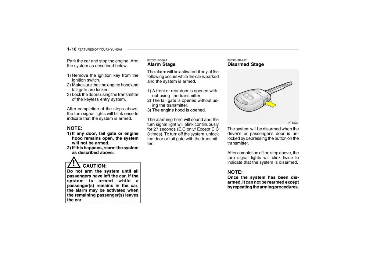 Hyundai Getz owners manual / page 22