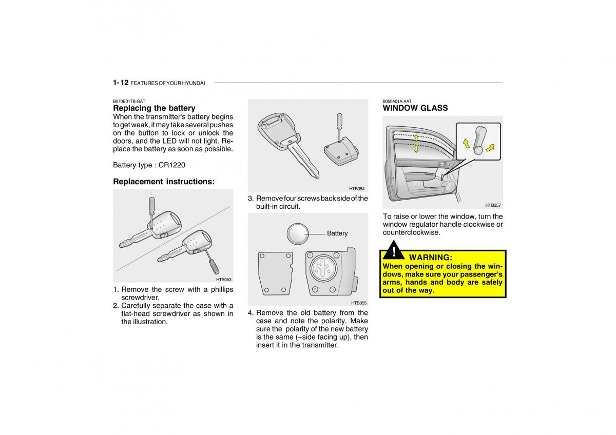 Hyundai Getz owners manual / page 24