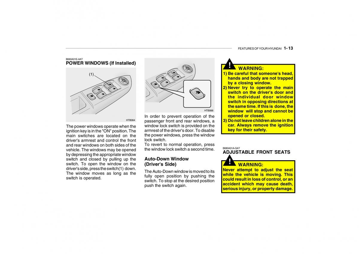 Hyundai Getz owners manual / page 25