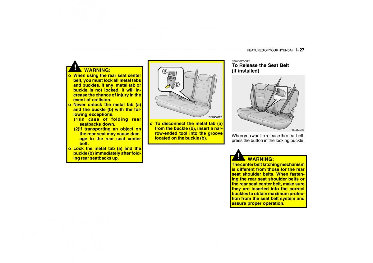 Hyundai Getz owners manual / page 39