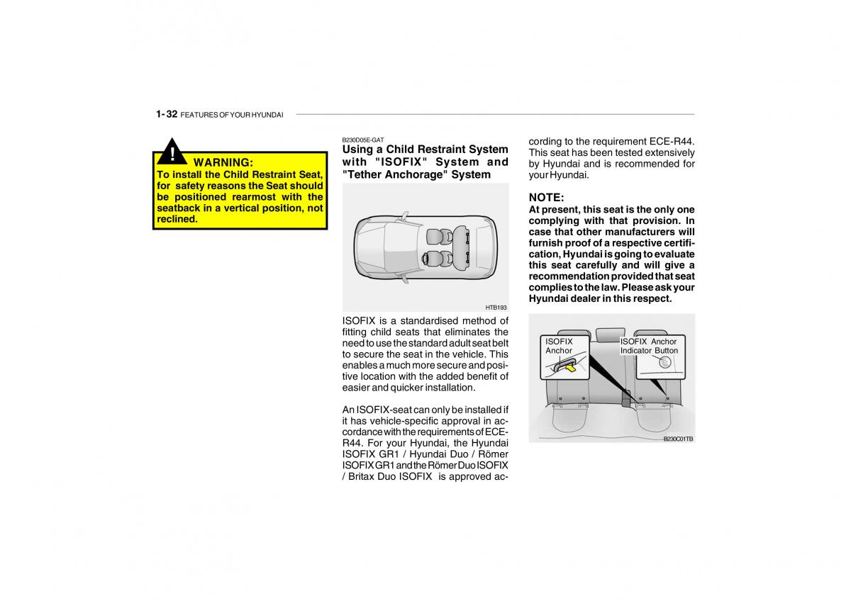 Hyundai Getz owners manual / page 44