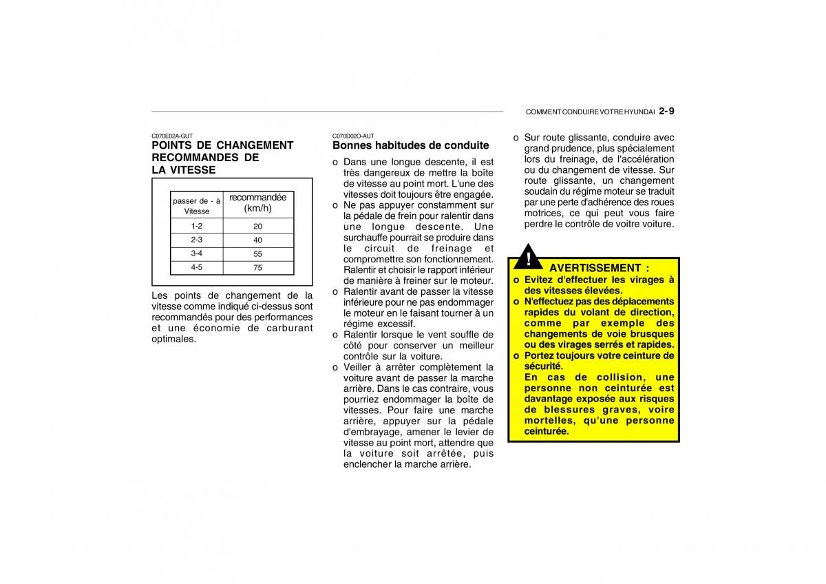 Hyundai Getz manuel du proprietaire / page 128