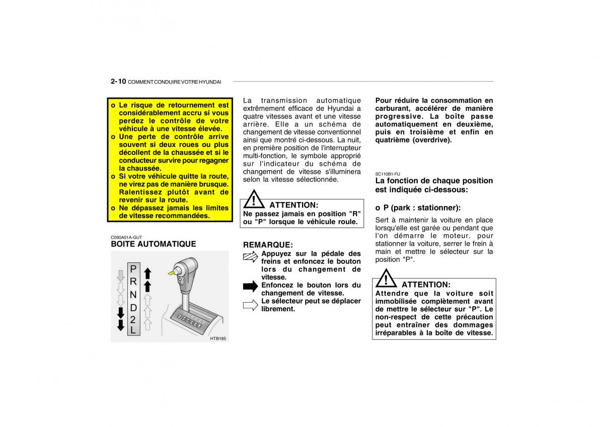 Hyundai Getz manuel du proprietaire / page 129