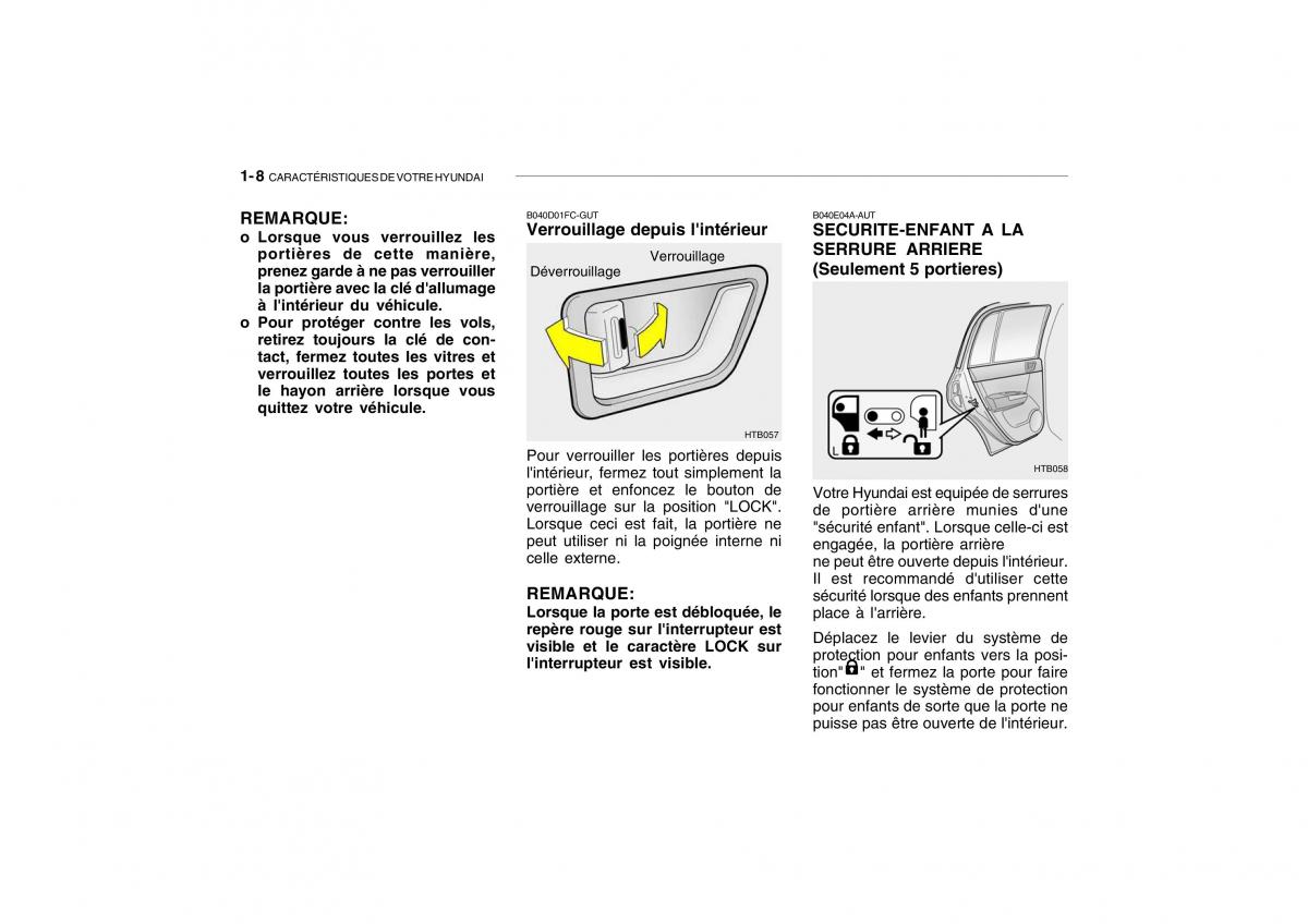 Hyundai Getz manuel du proprietaire / page 18