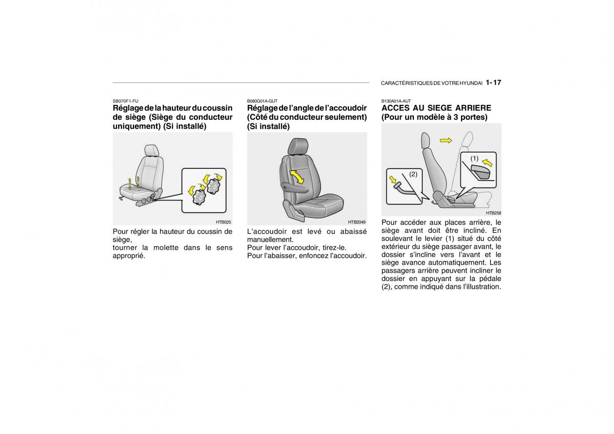 Hyundai Getz manuel du proprietaire / page 27