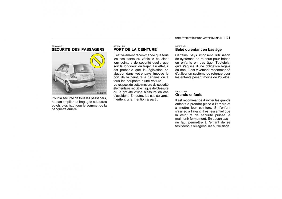 Hyundai Getz manuel du proprietaire / page 31