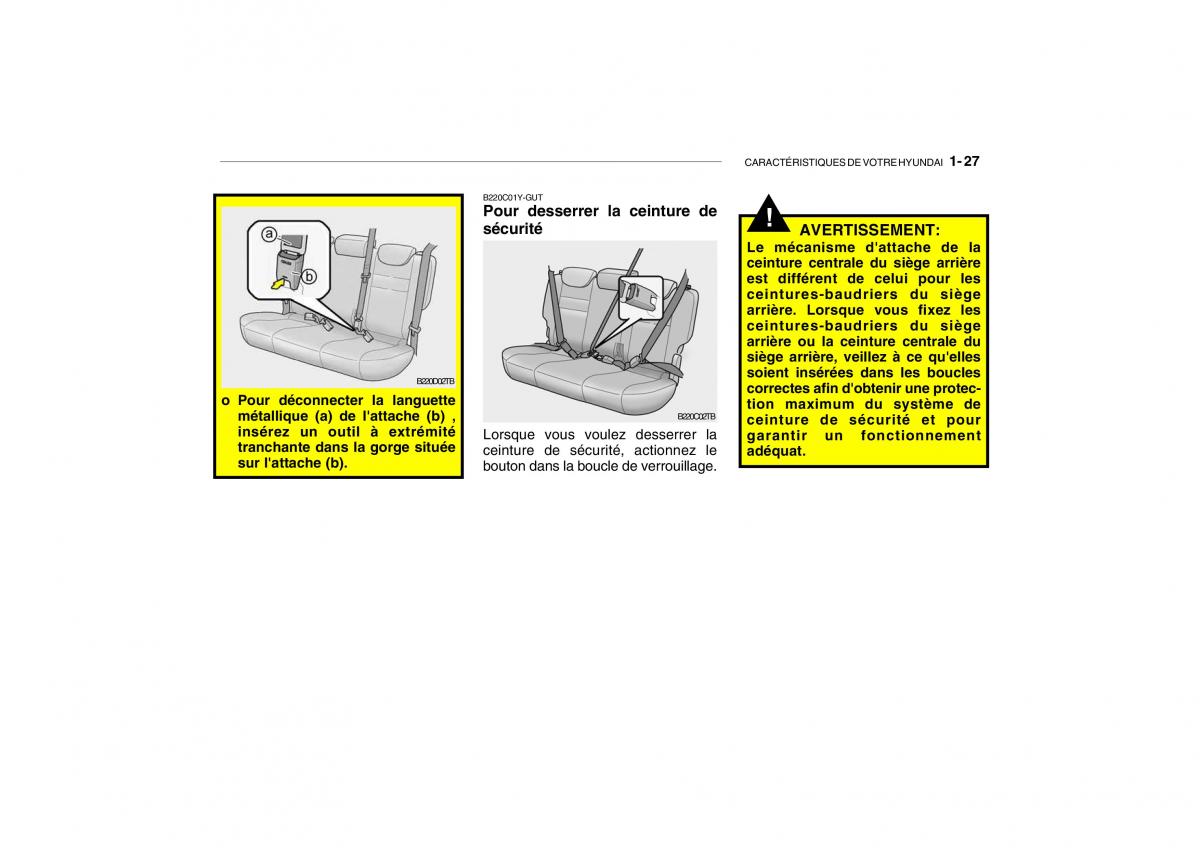 Hyundai Getz manuel du proprietaire / page 37