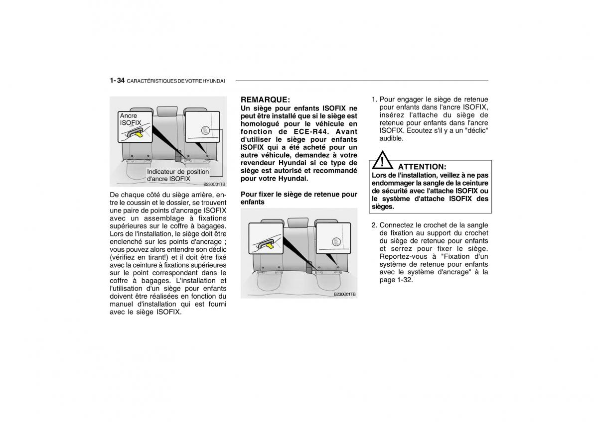 Hyundai Getz manuel du proprietaire / page 44