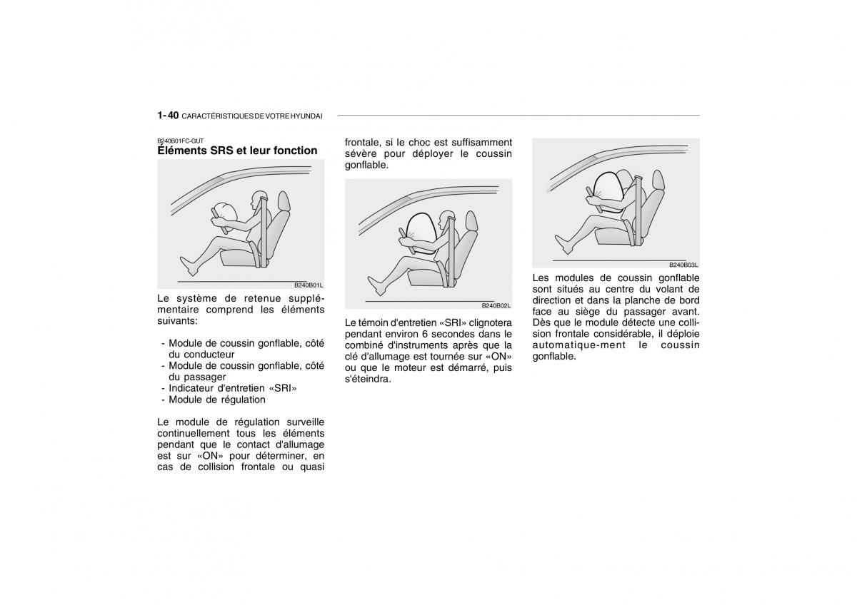 Hyundai Getz manuel du proprietaire / page 50