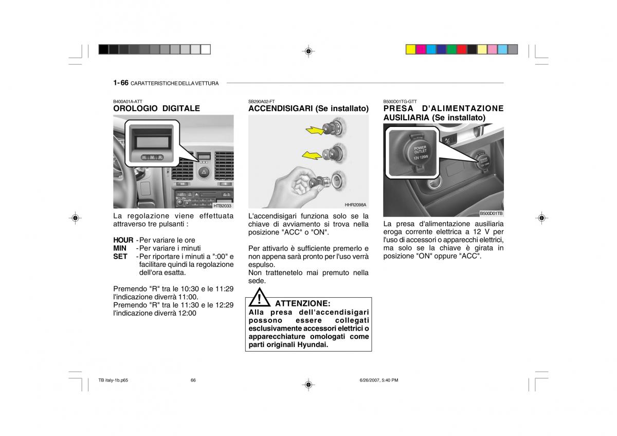 Hyundai Getz manuale del proprietario / page 76