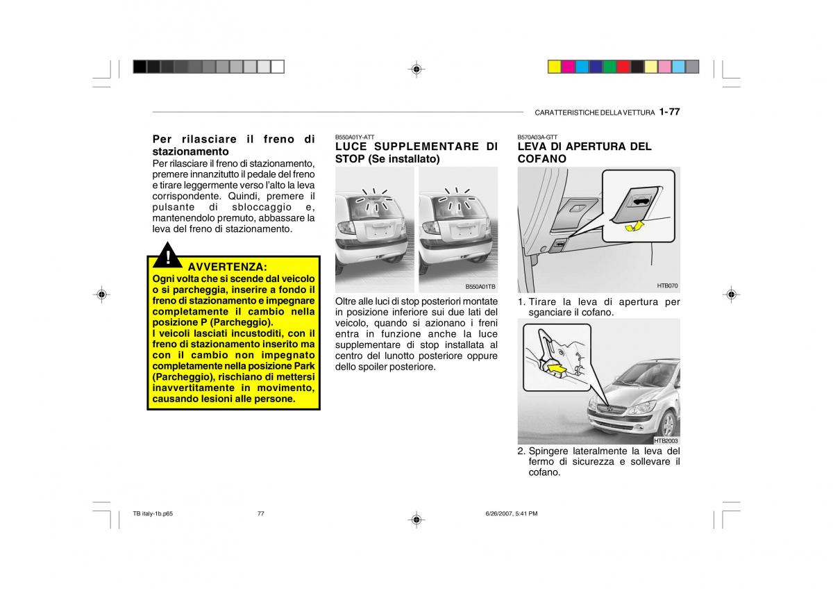 Hyundai Getz manuale del proprietario / page 87