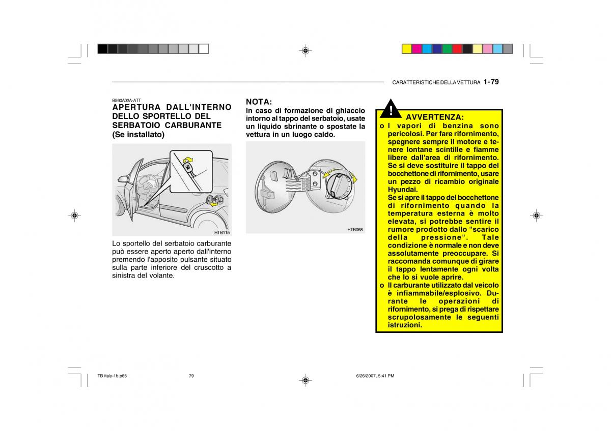 Hyundai Getz manuale del proprietario / page 89