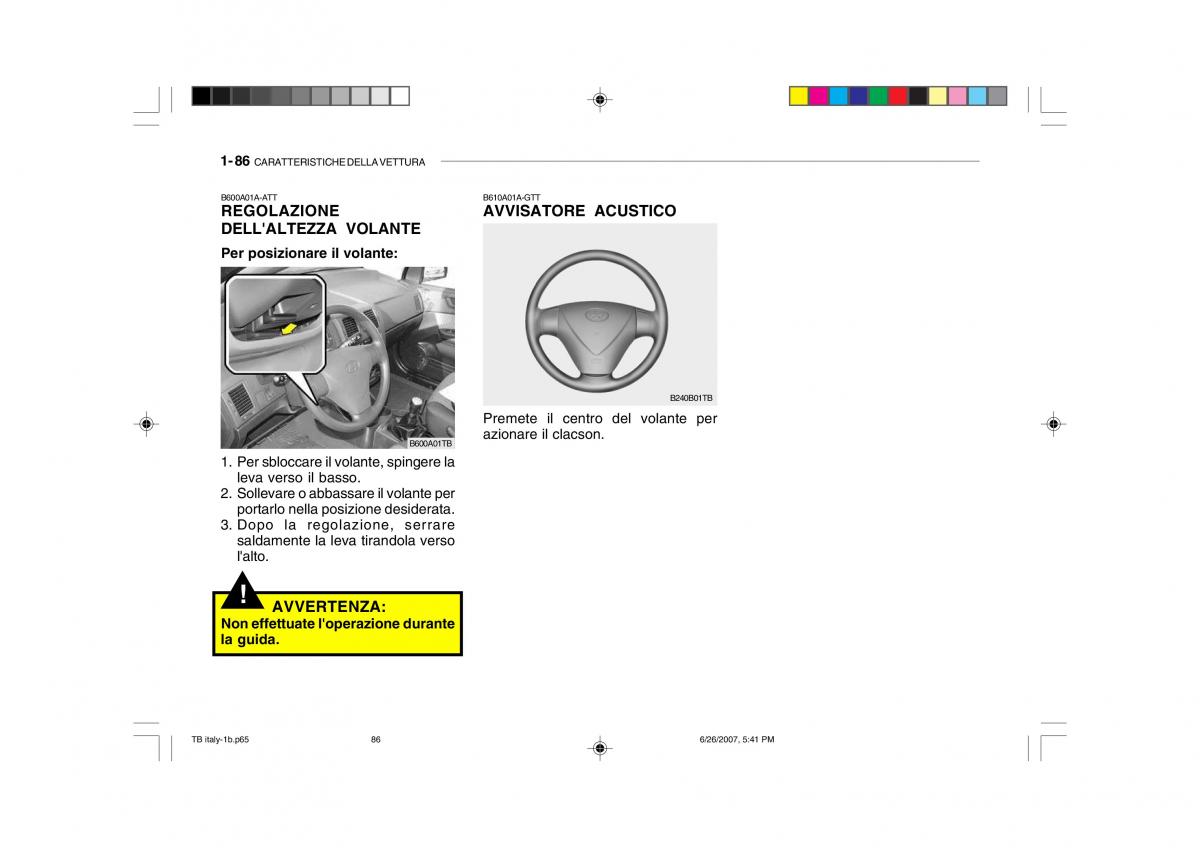 Hyundai Getz manuale del proprietario / page 96