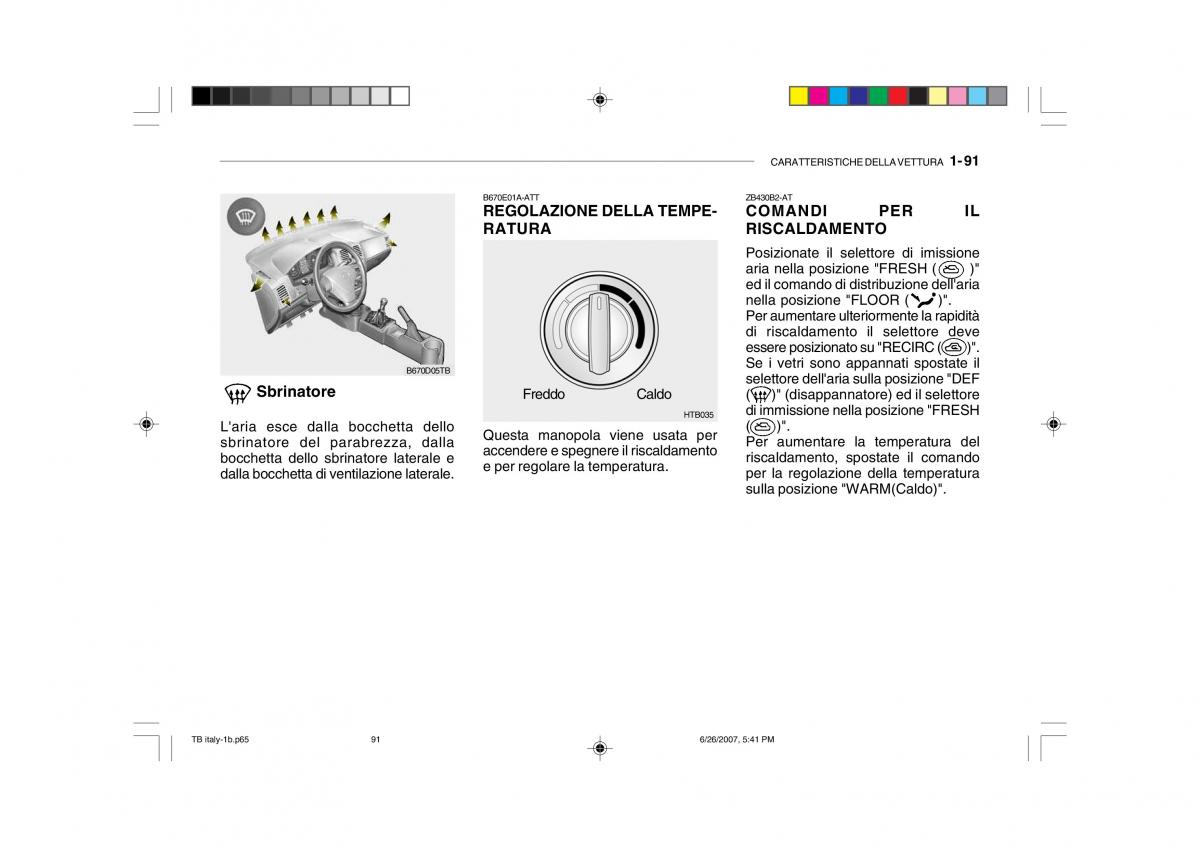 Hyundai Getz manuale del proprietario / page 101