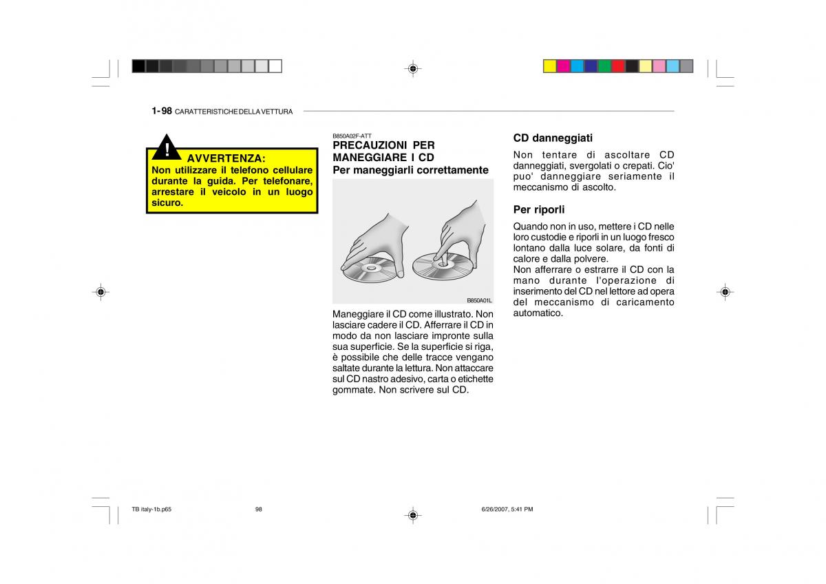 Hyundai Getz manuale del proprietario / page 108