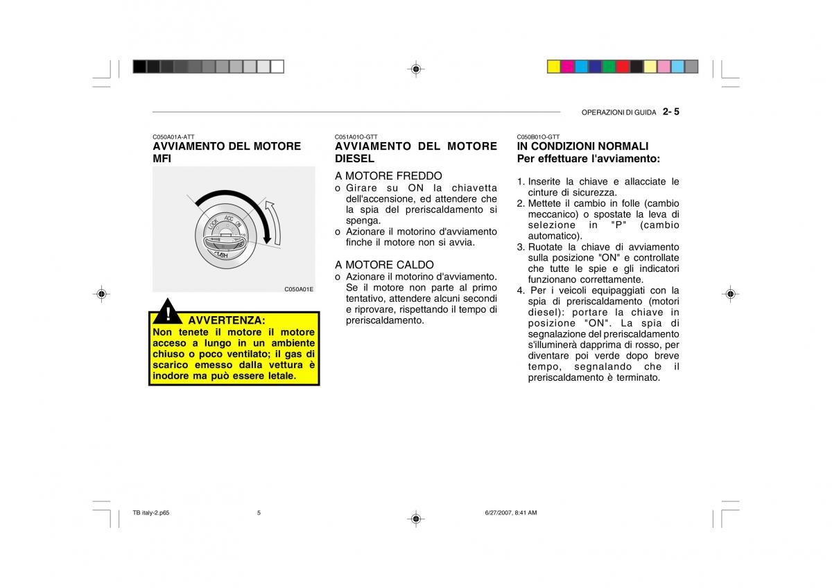 Hyundai Getz manuale del proprietario / page 115