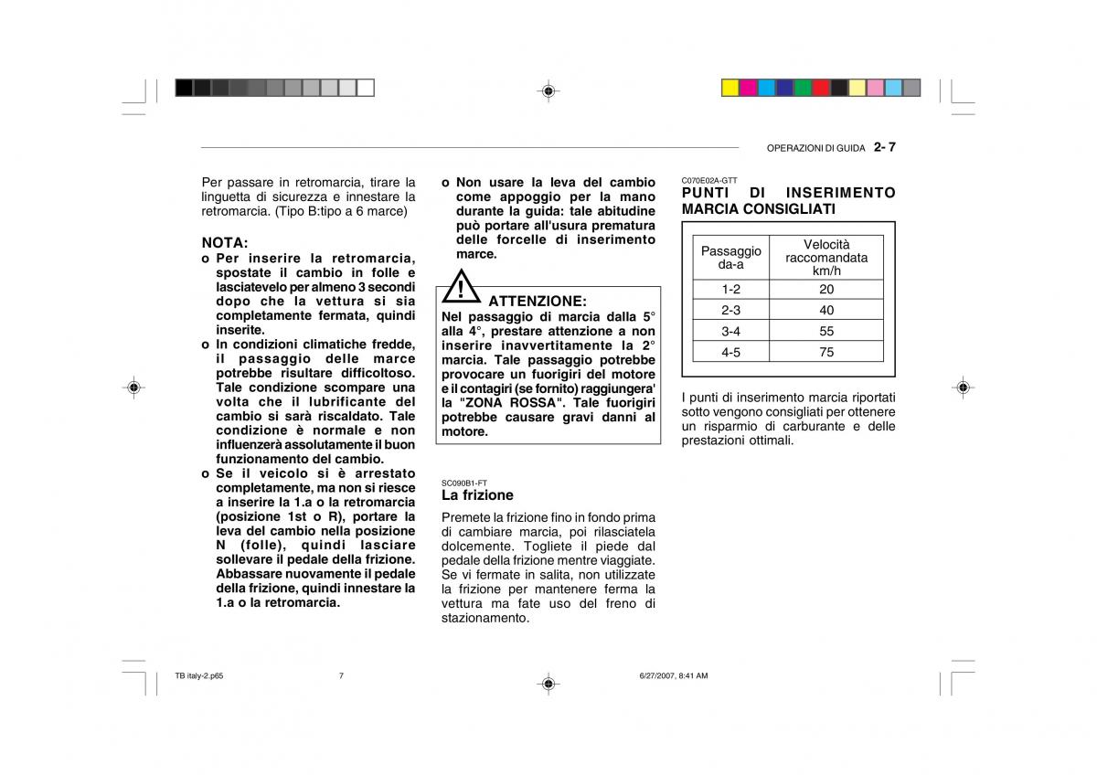 Hyundai Getz manuale del proprietario / page 117