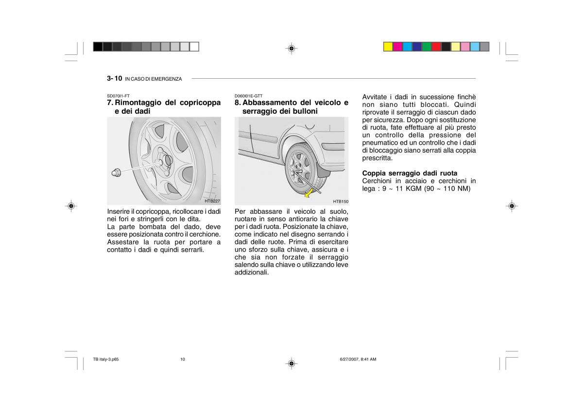 Hyundai Getz manuale del proprietario / page 143