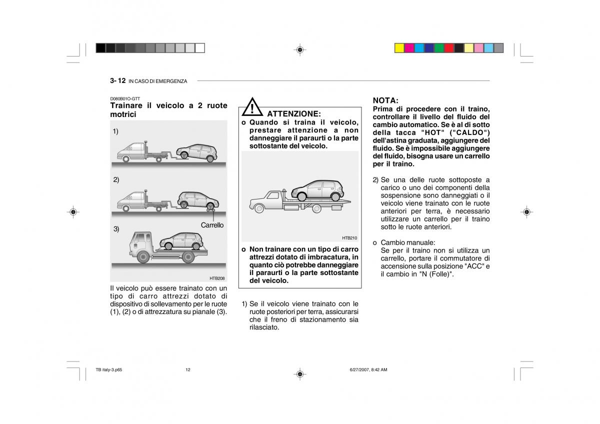 Hyundai Getz manuale del proprietario / page 145