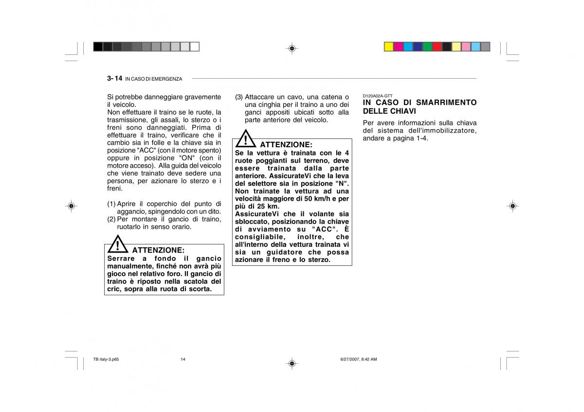 Hyundai Getz manuale del proprietario / page 147