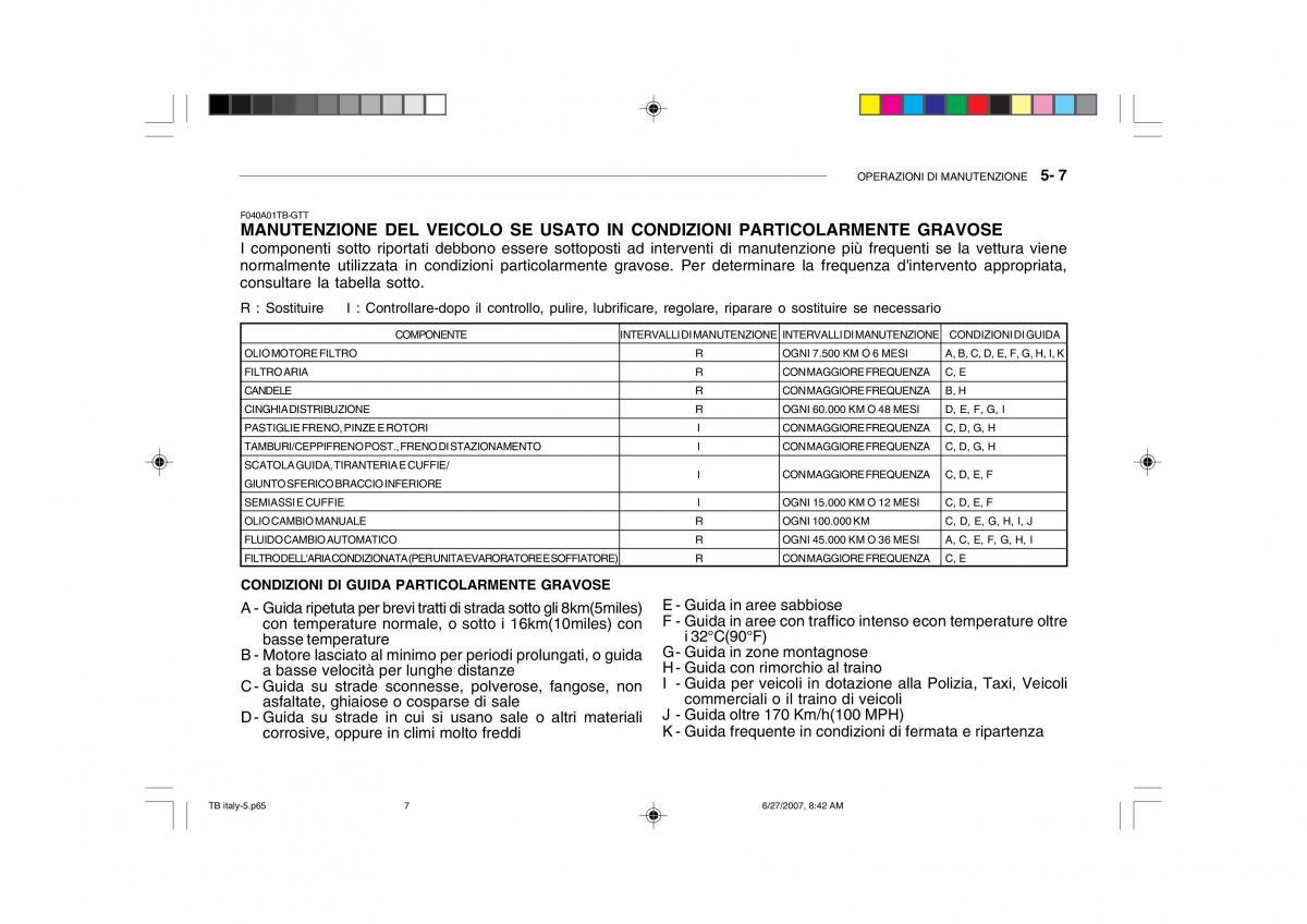 Hyundai Getz manuale del proprietario / page 159