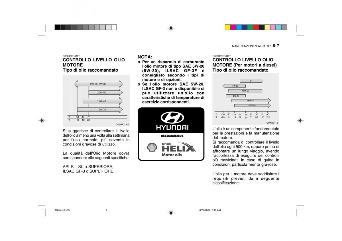 Hyundai Getz manuale del proprietario / page 170