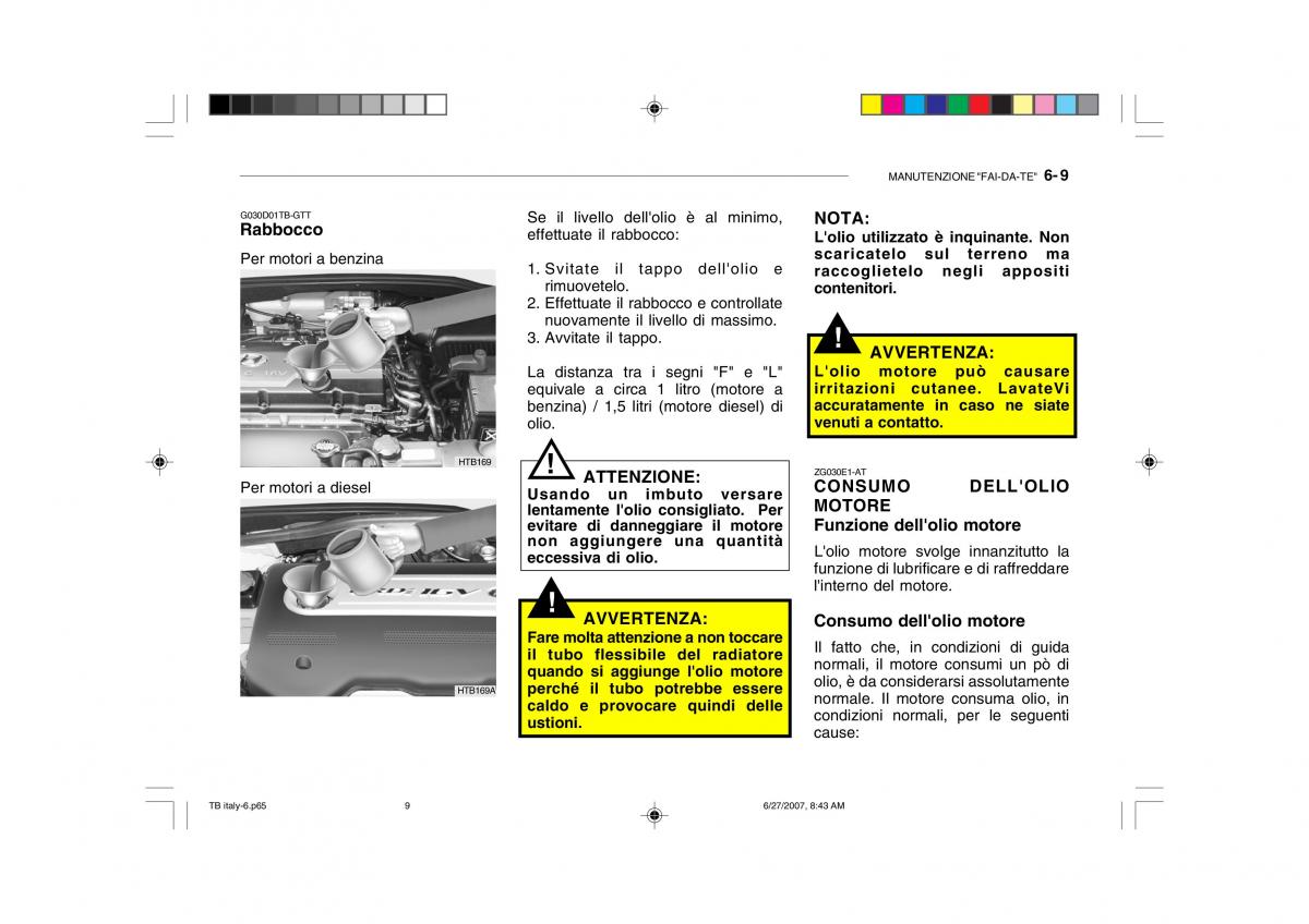 Hyundai Getz manuale del proprietario / page 172