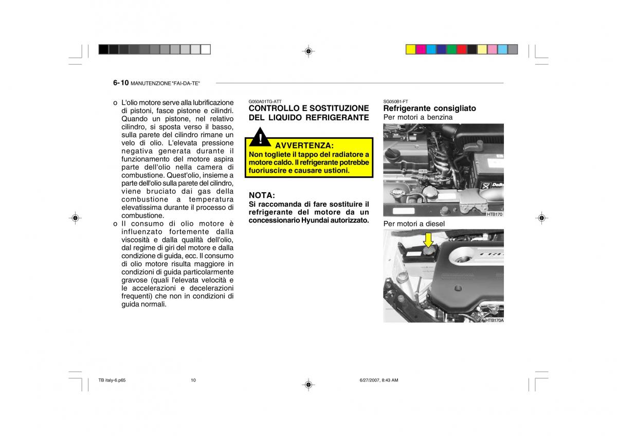 Hyundai Getz manuale del proprietario / page 173