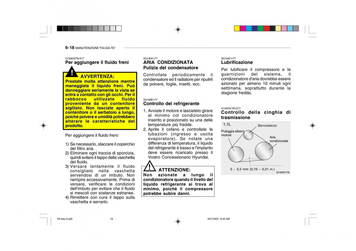 Hyundai Getz manuale del proprietario / page 181