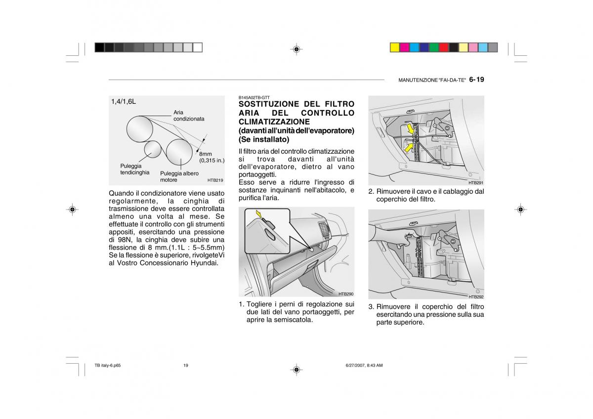 Hyundai Getz manuale del proprietario / page 182